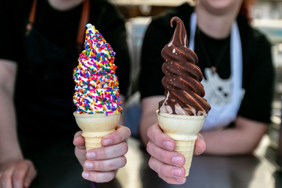 Scoops Soft Serve ice cream van at a Perth event